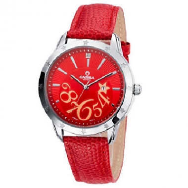 新款卡斯曼\casima手表女表时装表红色女士手表SP-2803-SL6